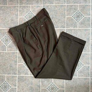 Mens Croft & Barrow Brown Dress Pants NWOT